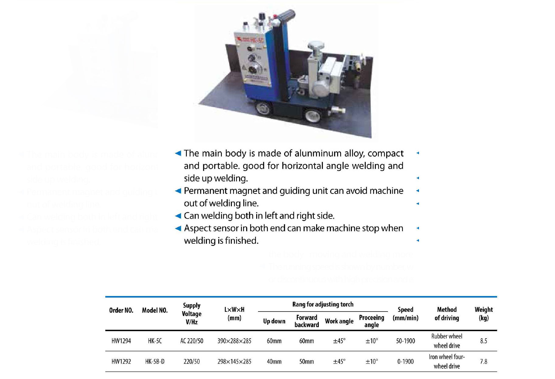 เครื่องเชื่อมมุม HK-5C