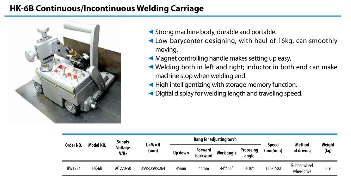 Auto Welding Carriage